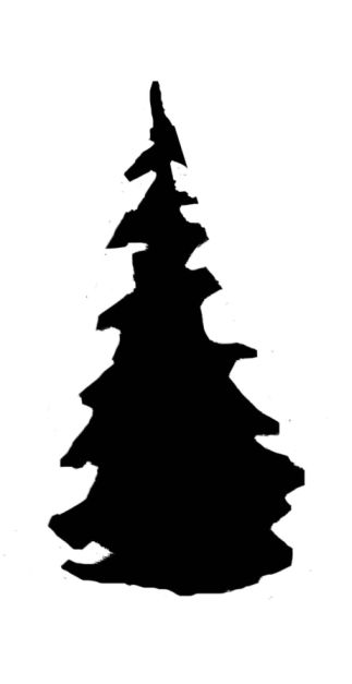 Evergreen Tree Silhouette Outline 8681 | UPSTORE