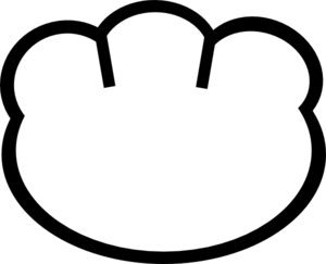 Dog paw outline clipart