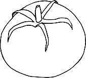 Tomato Black And White Clipart