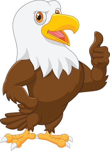 A Of An Eagle Cartoon Clip Art, Vector Images & Illustrations