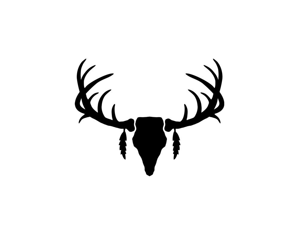 Deer Antlers Clipart Black And White - Free ...