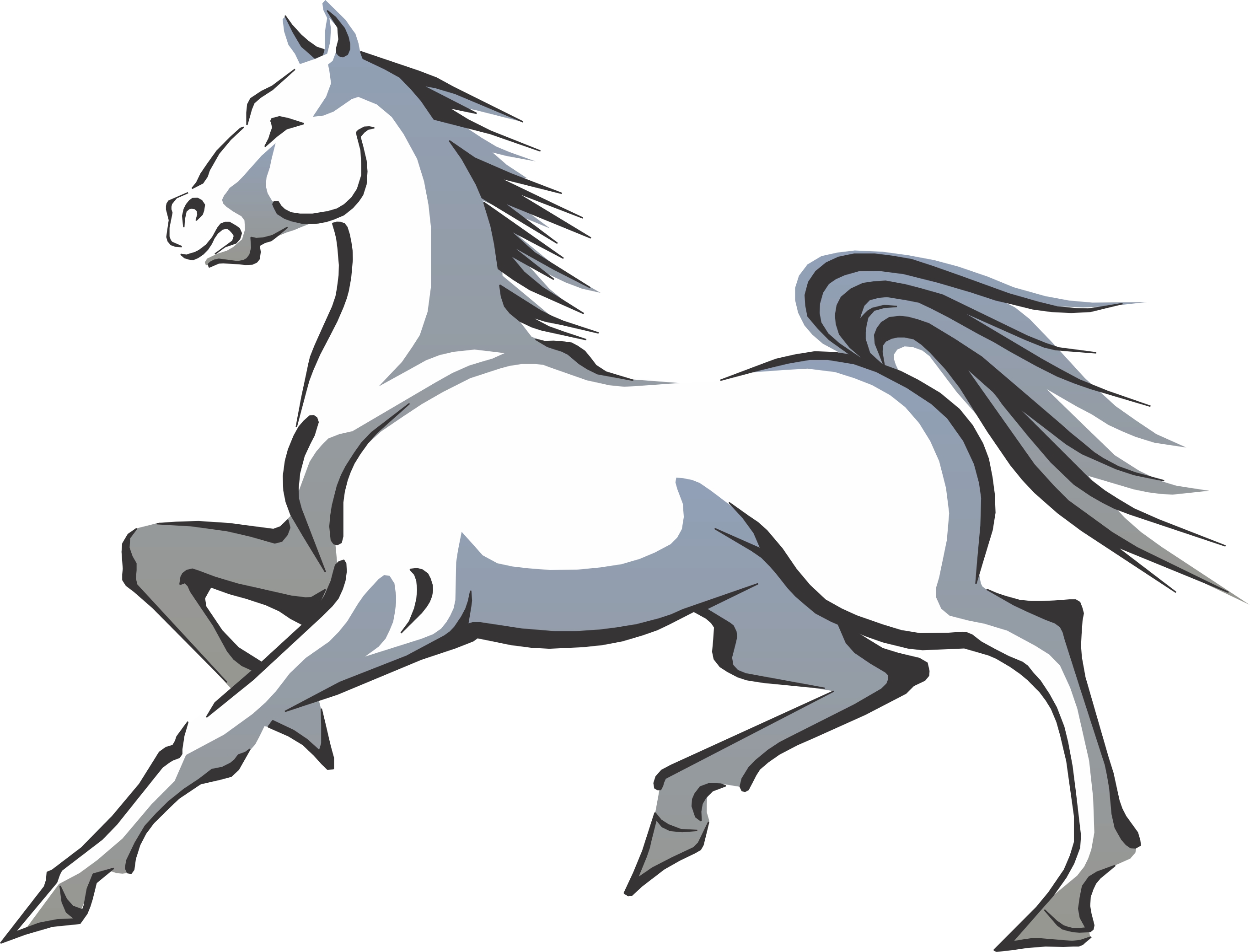 Funny Cartoon Horses Clipart