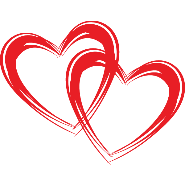 Two Hearts Clipart