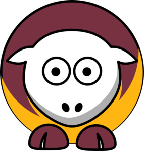 Sheep 3 Toned Washington Redskins Colors Clip Art ...