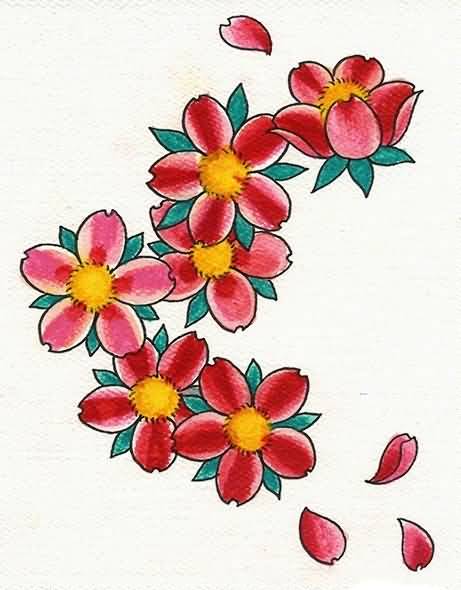 30+ Exceptional Cherry Blossom Tattoo Designs, Ideas, Pictures and ...