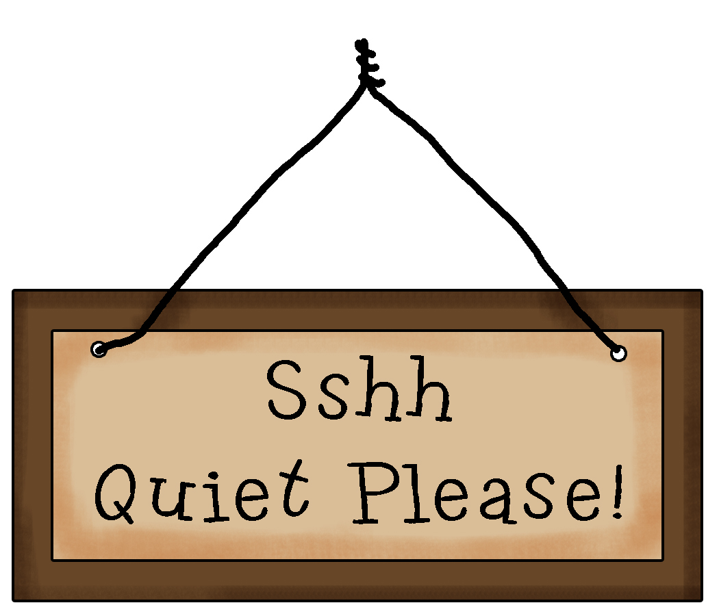 Quiet Please Sign Clipart