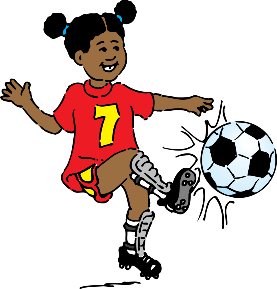 Kick football clipart