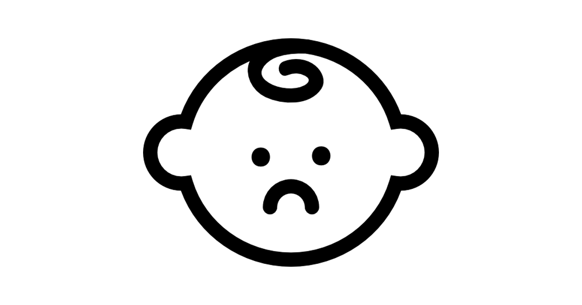 Sad baby face - Free people icons
