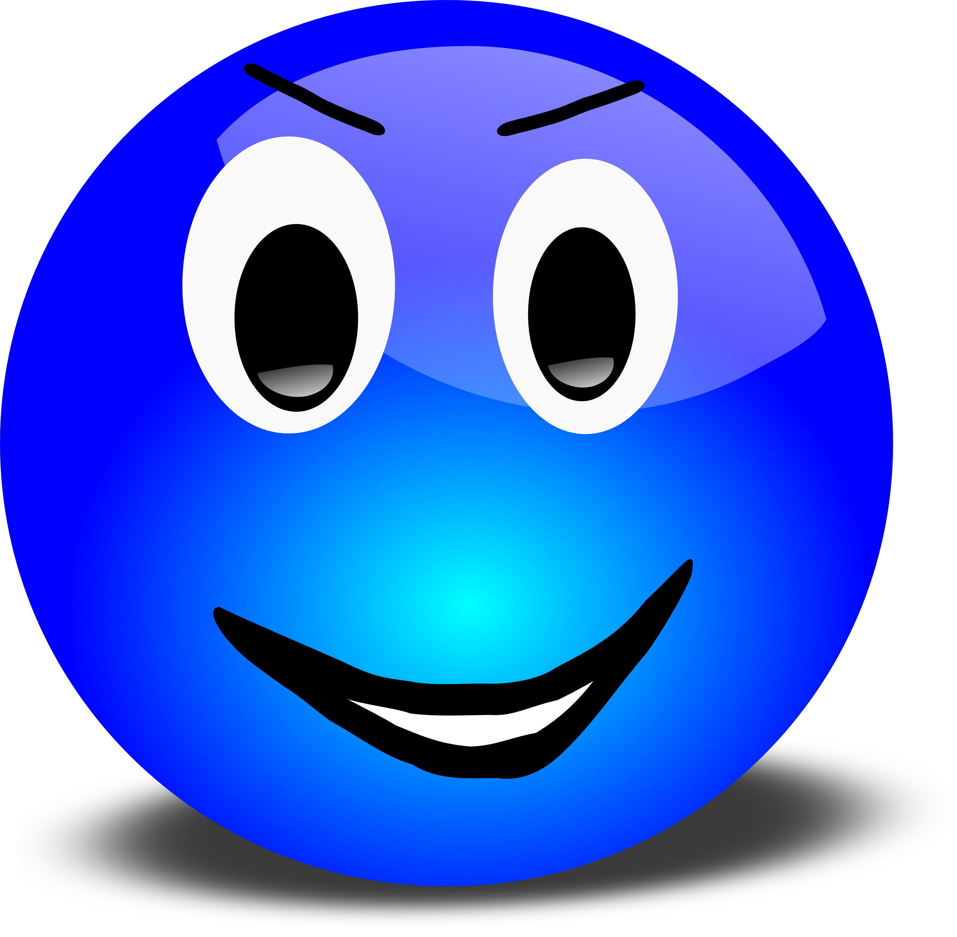 Blue Happy Face Png - ClipArt Best