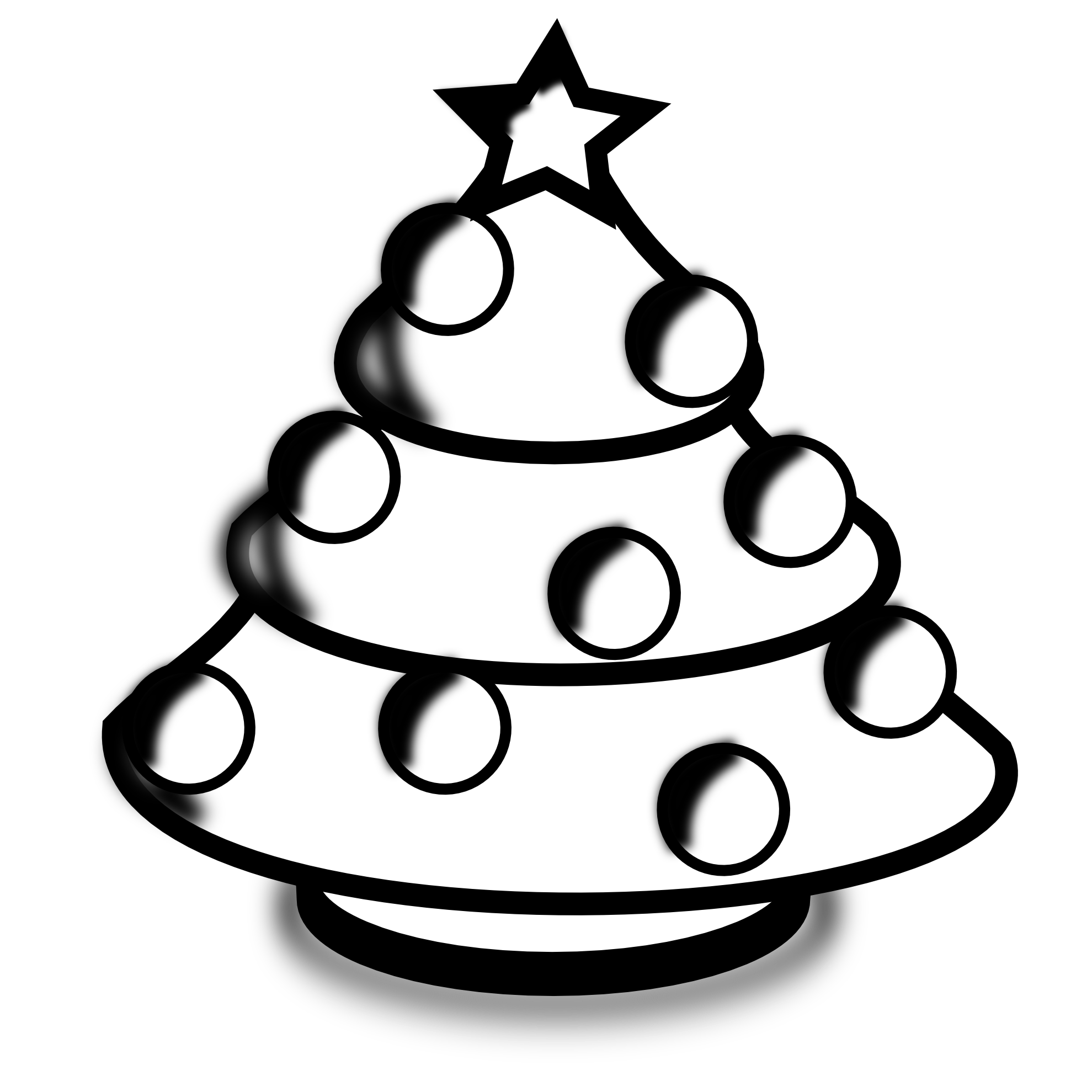 Christmas clip art black and white images