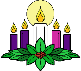 Christmas advent candles clip art