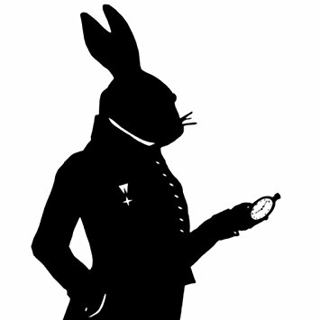 Amazon.com: The White Rabbit Alice in Wonderland Silhouette Print ...