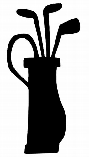 Golf bag clipart silhouette