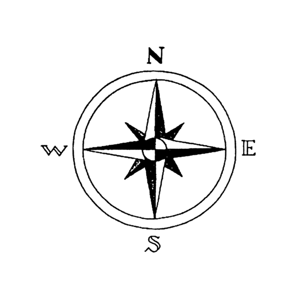 Map Compass 850G - Beeswax Rubber Stamps
