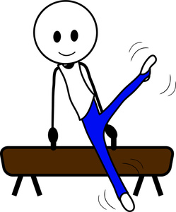 Gymnast Cartoon Clipart Image Stick Figure Cartoon Male Gymnast On ...