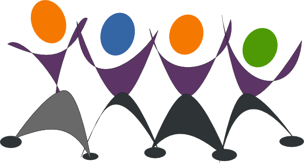 Stick people dancing clipart