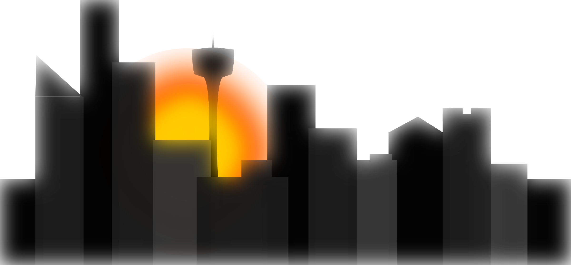 Clipart - Sunset City