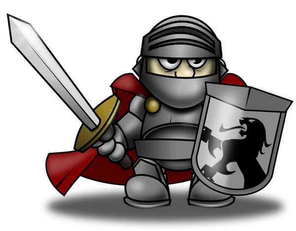 Knight in armor clipart