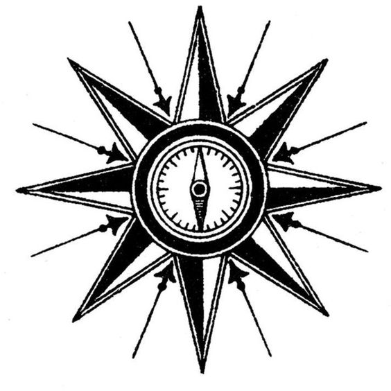 Vintage Steampunk Clip Art - Compass Rose â¤ liked on Polyvore ...