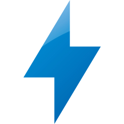 Web 2 blue bolt icon - Free web 2 blue lightning bolt icons - Web ...