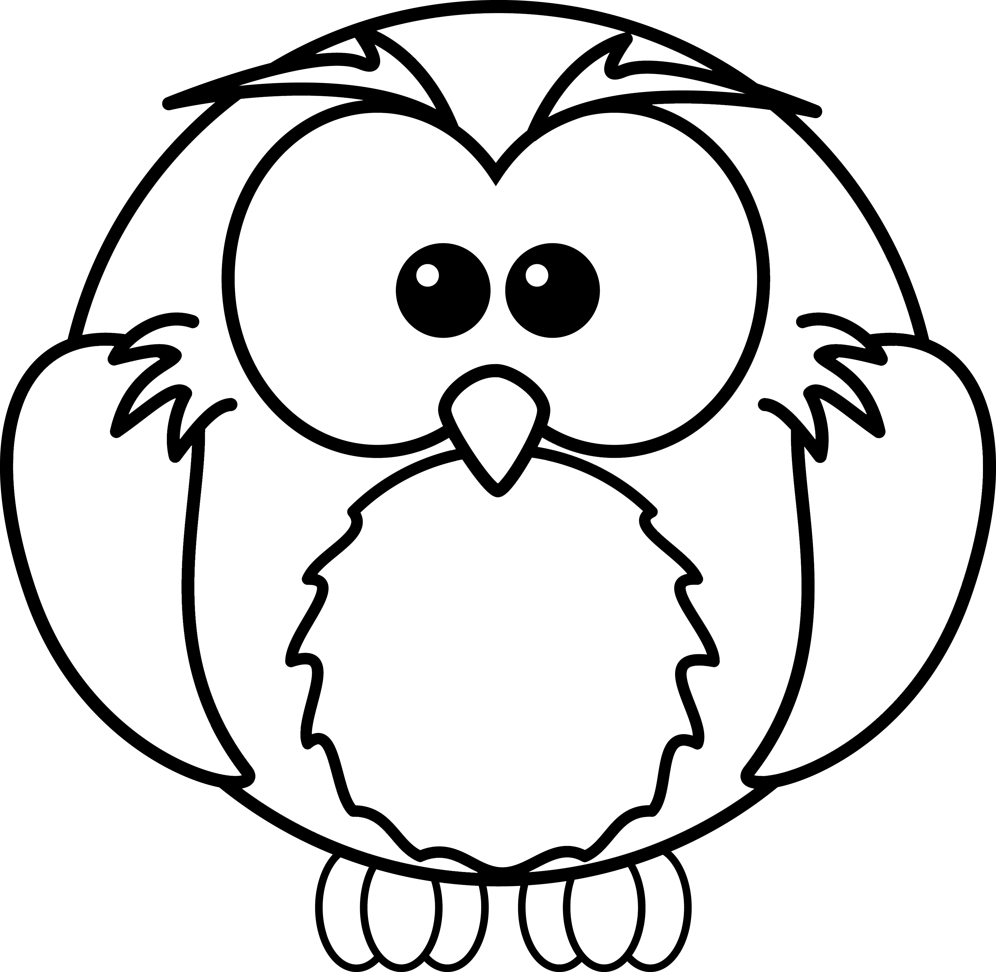 Cartoon Snowy Owl