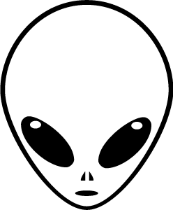 Clip Art Black And White Alien Emoji Clipart
