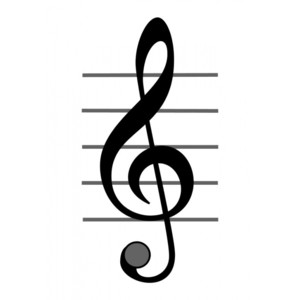 Coloring page treble clef. Free, printable, realistic. Color ...