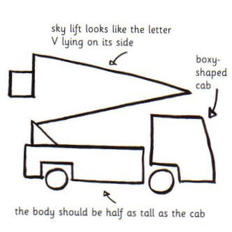 How to draw a Fire Engine - Portrait Corner