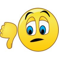 Sad Face Thumbs Down Clipart