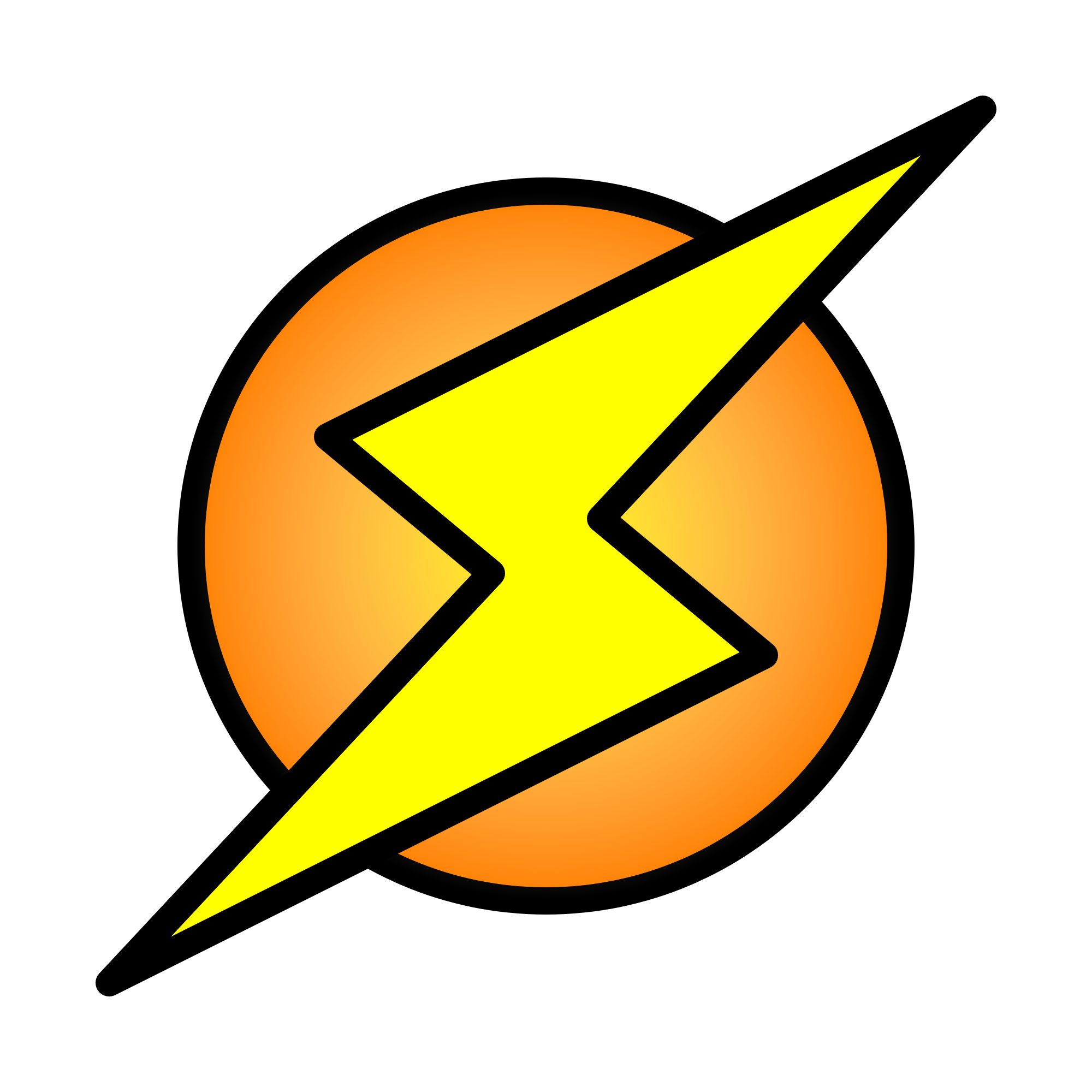 File:Lightning Bolt on Circle.svg