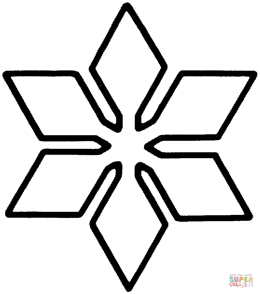 Snowflake coloring page | Free Printable Coloring Pages