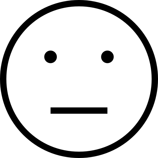 Emoticon neutral face outline - Free interface icons