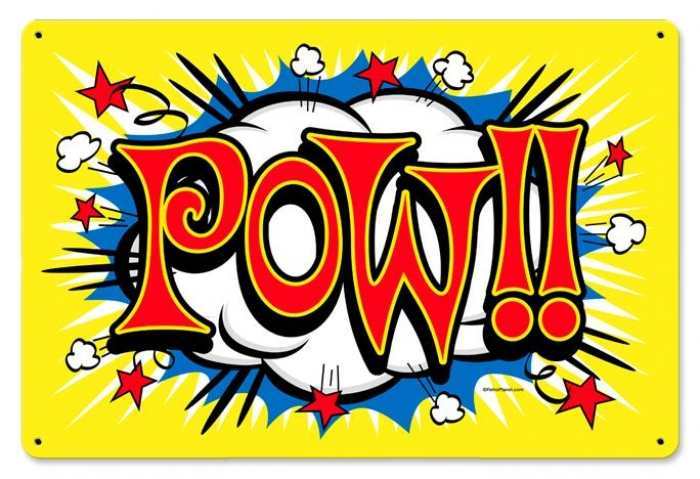Retro Pow Tin Sign