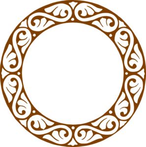 Brown Round Frame clip art - vector clip art online, royalty free ...