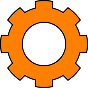 Orange Gear clip art - vector clip art online, royalty free ...