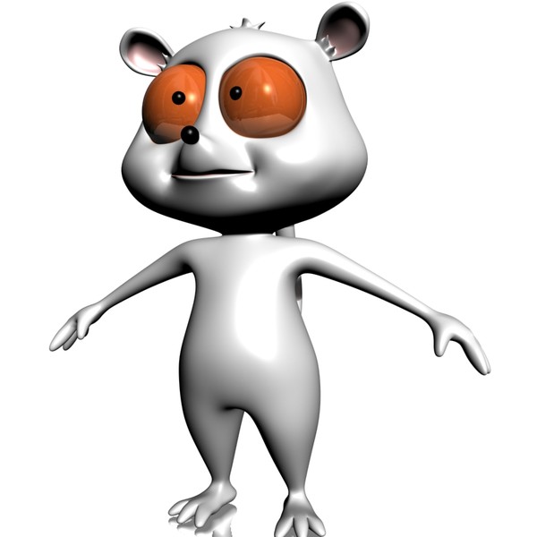 lemur character toon rigged 3d max