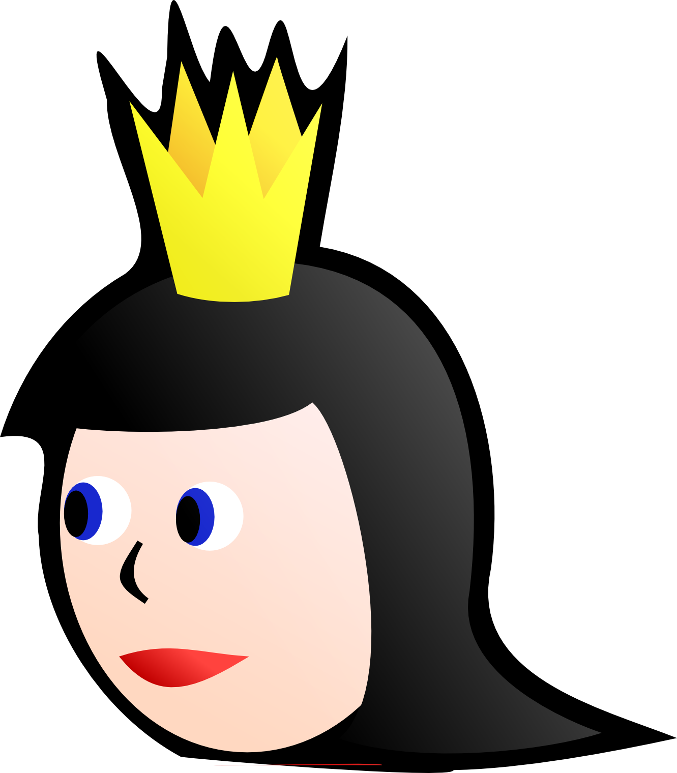 Clip Art: Queen Ornamental Deck Queen of Spades ...