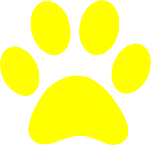 Yellow Paw Print Clip Art - vector clip art online ...