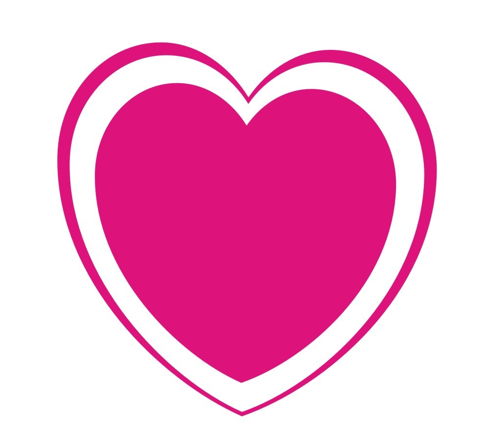 12 Double Heart Stickers