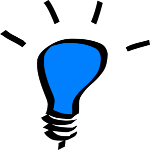 Blue And Black Light Bulb clip art - vector clip art online ...