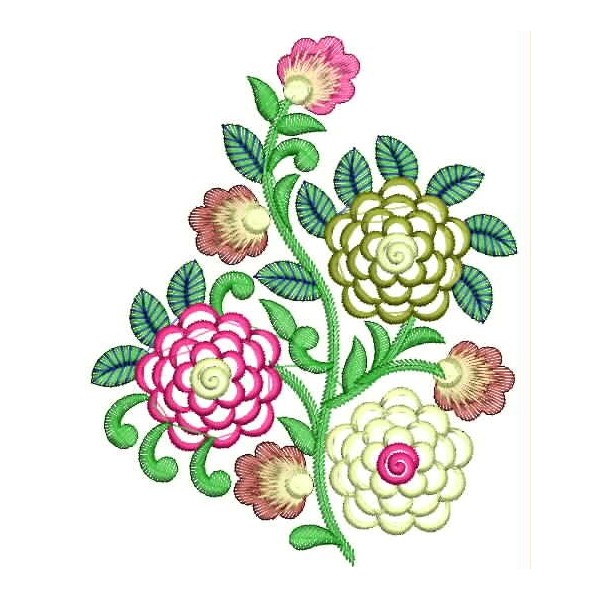 Creative Flowers Embroidery Desing