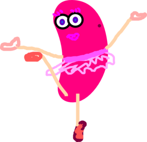 Pink Dancing Jelly Bean clip art - vector clip art online, royalty ...
