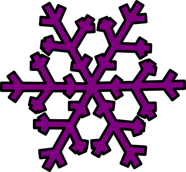 Purple Snowflake clip art - vector clip art online, royalty free ...