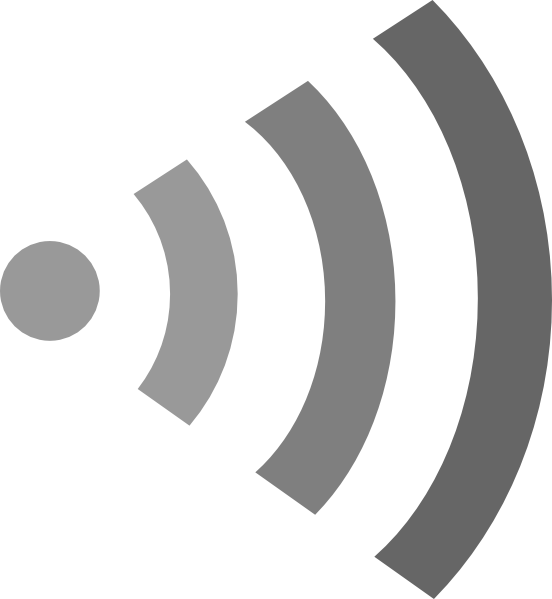 Wifi Logo Right Grey Clip Art - vector clip art ...