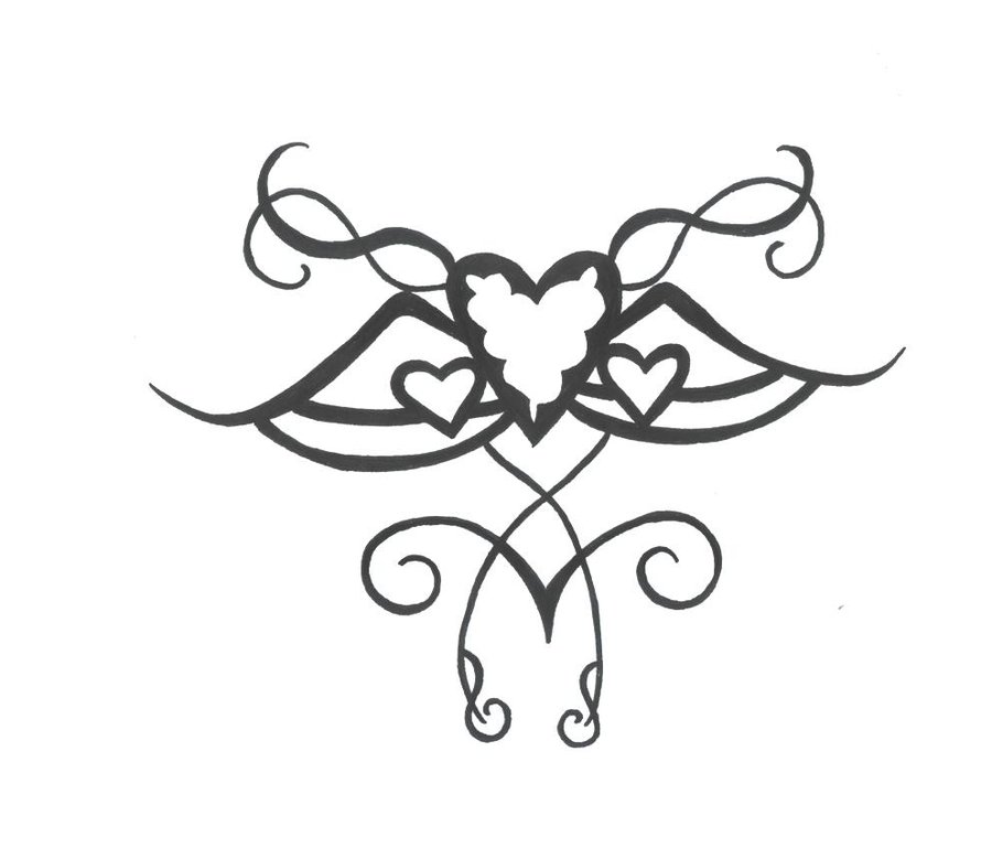 Tribal hearts- tattoo by v-Vampir3ss-v