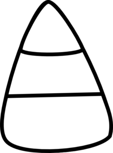 Candy Corn Outline Clip Art - vector clip art online ...