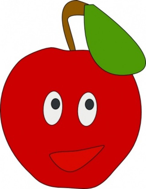 Sorrindo Apple clip art | Download grátis de vetores