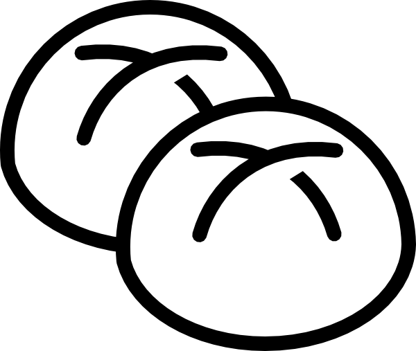White Bread Rolls clip art - vector clip art online, royalty free ...