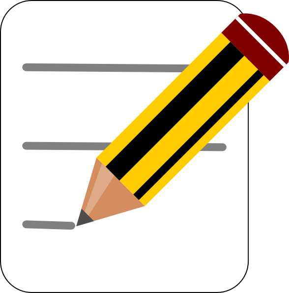 Pencil Notes Icon clip art - vector clip art online, royalty free ...