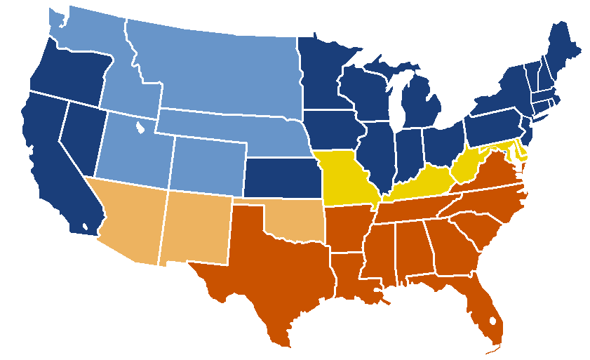 US Secession map 1863 (BlankMap derived).png